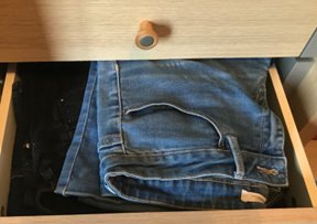 tiroir jeans avant tri et pliage